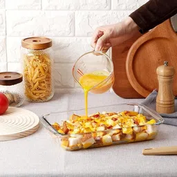 snappyflix Glass Storage Bowl Glass Baking Dish Set of 3 – Microwave & Oven Safe(900ml, 1000ml, 1600ml) Disposable image 5