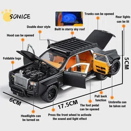 zuuluzrs 1:32 Rolls Royce Phantom 6X6 Diecast Alloy Car Model Pull Back Car image 3