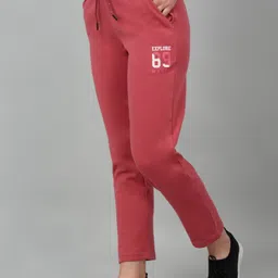 cantabil Women Solid Pink Track Pants image 3