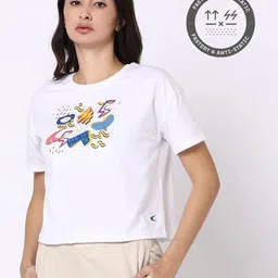 Performax Women Printed Loose Fit Crop T-Shirt with Graphic Print-picture-12