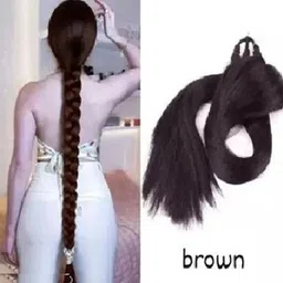 VIEWS Brown Straight Clip-In Locks Hair Extension-picture-34