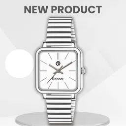 REBOOT Men Stainless Steel Bracelet Style Analogue Watch sh_New29_152 Chuan White image 3