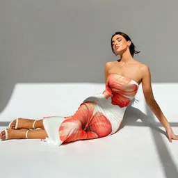 Stylecast X Slyck Floral Print Bodycon Midi Dress image 3