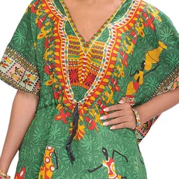 Exotic India Women Printed Short Kaftan with Dori at Waist image 3