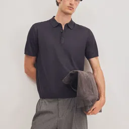 H&M Regular Fit Fine-Knit Polo Shirt-picture-45