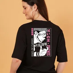 Moda Rapido Women Graphic Printed Round Neck Cotton Oversized T-shirt image 5