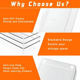 Myntra Elegant Homes 33 Pcs Set MultiPurpose Plastic Drawer Organizers image 4