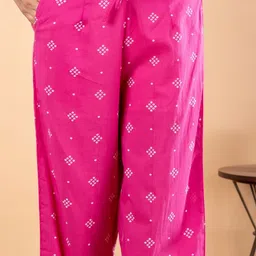 Readiprint Women Bandhani Printed Kurta with Palazzo & Dupatta image 4