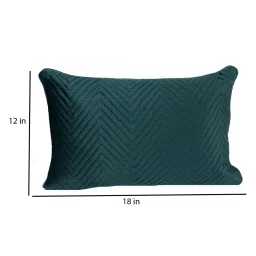 mfd home furnishing Navy Blue Satin Solid 18x12 inches Cushion Covers (Pack of 5) image 2