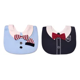 The Little Lookers Infant Pack Of 2Bow Tie Printed Bibs image 2