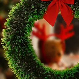 CraftVatika 2 Pieces Green & Grey Hanging Christmas Wreath image 3