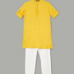 Melange by Lifestyle Boys Ethnic Motifs Printed Regular Kurta with Pyjamas-picture-21