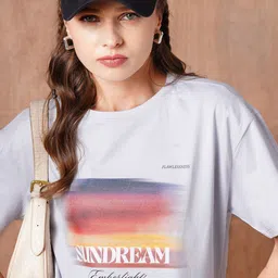 The Roadster Lifestyle Co Printed Pure Cotton Oversized Fit T-Shirt-image-8