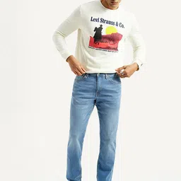 Levis Men Classic Slim Fit Mid-Rise Light Fade Stretchable Jeans-image-103