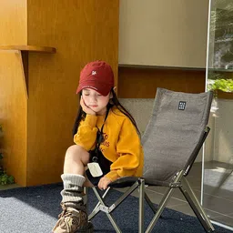 LULU & SKY Girls Typograhy Printed Round Neck Full Sleeves Pullover Sweatshirt image 5