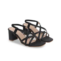 DressBerry Women Textured Block Sandals-image-68