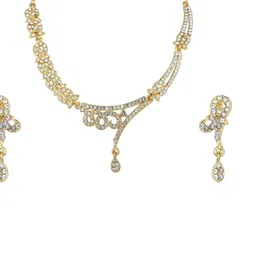 Women Click Gold-Plated Artificial Stoned-Studded Jewellery Set-picture-10