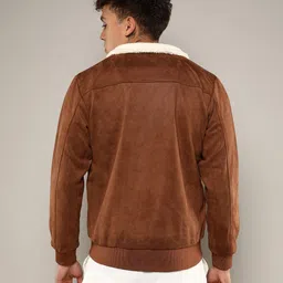 campus sutra Men Self Design Bomber Jacket image 2