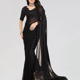 Moda Rapido Striped Satin Saree-image-58