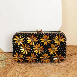 Anouk Embellished Beads & Stones Box Clutch-picture-24