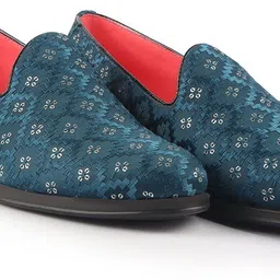 fausto Embroidered Sequin Ethnic Slip-On Juttis with Cushioned Insole|Traditional Party Mojaris For Men-picture-34
