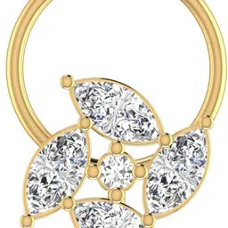 avsar Charvi 14kt Cubic Zirconia Yellow Gold Nose Wire-picture-45