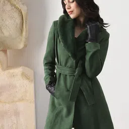 Globus Women Shawl Collar Long Sleeves Single-Breasted Overcoat-image-35