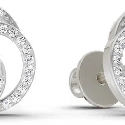Sparkles Certified Lab Grown Diamond & BIS Hallmark White Gold 14kt Stud Earring image 2