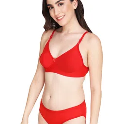 Liigne Women Pack Of 2 Women Padded Bra Pure Cotton Lingerie Set image 5