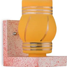 1ST TIME Yellow & Yellow Textured Wood Contemporary Abstract Shaped Shaped Wall Lamp-picture-15