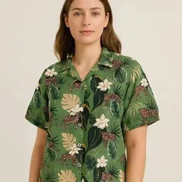 fabbarries Casual Balloon Sleeve Printed Women Multicolor Top image 1