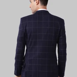 park avenue Men Checkered Single Breasted Formal Blazer image 4