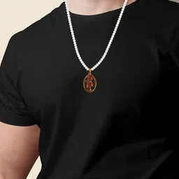 Utkarsh Gold-Plated Oval Pendants with Chains image 5