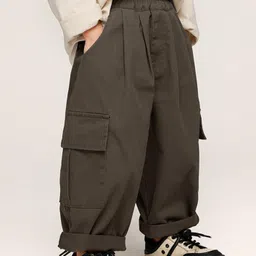 LULU & SKY Boys Loose Fit Cargos Trousers image 5