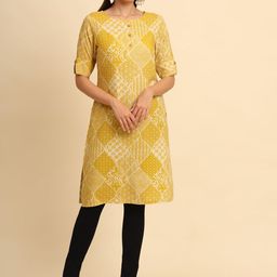 Anouk Rustic Women Geometric Printed Kurta-picture-3