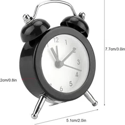 npe Analog MINI Alarm Clocks,Analog Bells,Battery Operated Clock image 3