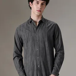 Banana Club Men Classic Slim Fit Opaque Printed Casual Shirt-picture-38