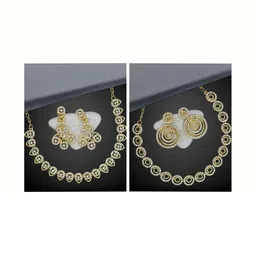 Women Click Set Of 2 Stone-Studded Copper Jewellery Sets-picture-39