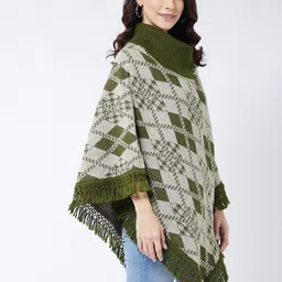 PIVL Women Self Design Poncho image 3