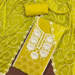 ASISA Sequined Embellished Unstitched Dress Material-image-3