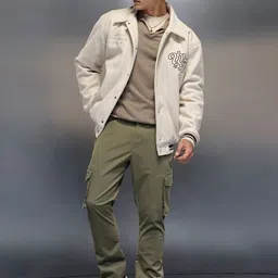 WROGN Men Straight Fit Easy Wash Cargos Trousers image 3