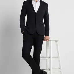 peter england Men Self Design Single Breasted Casual Blazer image 4