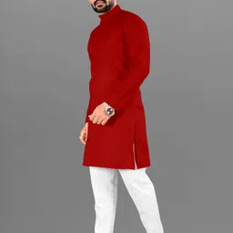 primeicon Men Cotton Blend Kurta Pyjama Set image 3