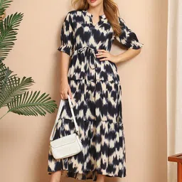 fabfinds Women A-line Multicolor Maxi/Full Length Dress-picture-13