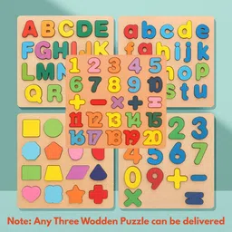 jeevan jyoti agency Wooden Puzzle Capital & small Alphabets, Numbers, and Shapes Board Puzzle image 4