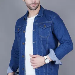 moda rapido Men Solid Denim Jacket-picture-15