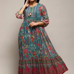 Women Ethnic Dress Multicolor Maxi/Full Length Dress-image-68