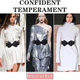 bhabha creation Women Party, Evening Black Nylon Belt image 3