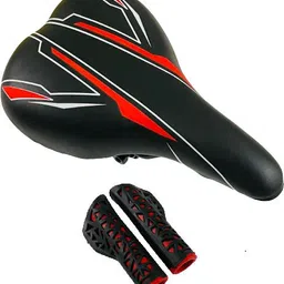 impetus Bicycle Saddle Grip Combo Cycle Seat Handlebar Grip Senior MTB Bikes Saddle image 1