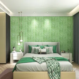 flipkart smartbuy Embossed Art & Paintings White, Green Wallpaper-picture-15